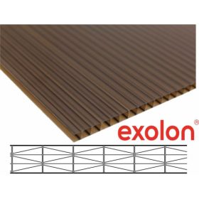 EXOLON Bronz polikarbonát (10mm, X struktúrás) 1,05x2 m